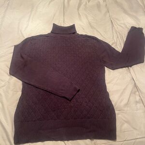 Elegant Women's Purple Turtleneck Sweater